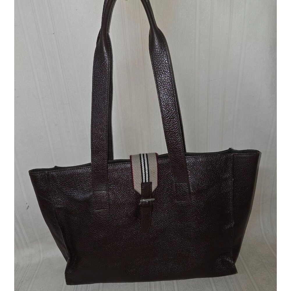 Burberry Brown Leather Shoulder Bag READ FULL DESCRIPTION